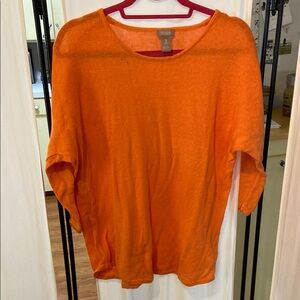 Chico's Vibrant Orange Long Sleeve Top